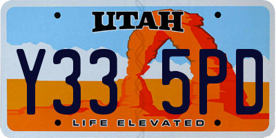 UT license plate Y335PD