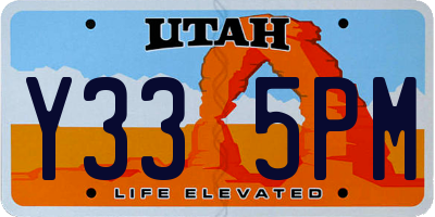 UT license plate Y335PM