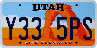 UT license plate Y335PS
