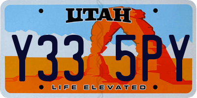 UT license plate Y335PY