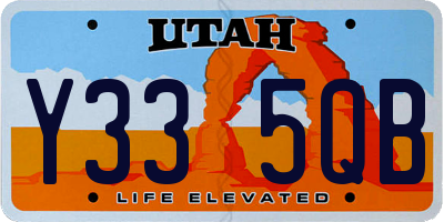 UT license plate Y335QB
