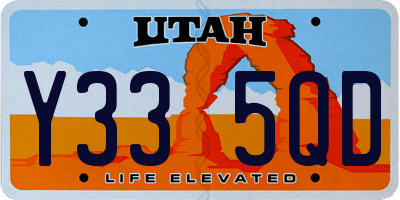 UT license plate Y335QD