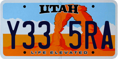 UT license plate Y335RA