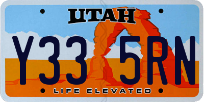 UT license plate Y335RN