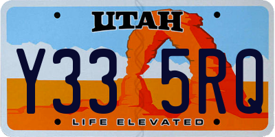 UT license plate Y335RQ