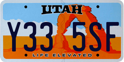 UT license plate Y335SF