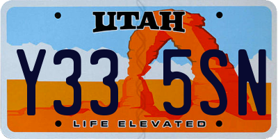 UT license plate Y335SN