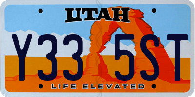 UT license plate Y335ST