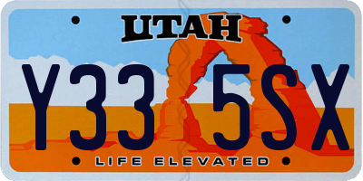 UT license plate Y335SX