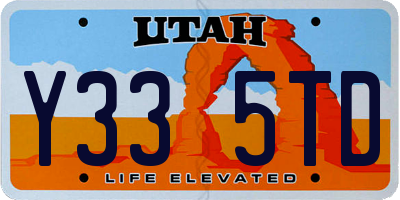 UT license plate Y335TD
