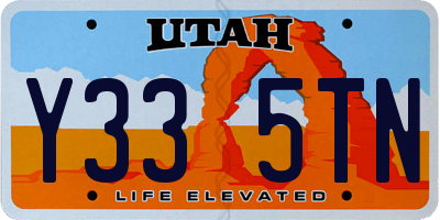 UT license plate Y335TN