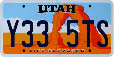 UT license plate Y335TS