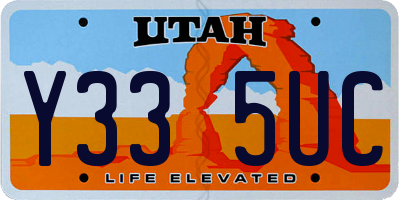 UT license plate Y335UC