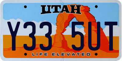UT license plate Y335UT