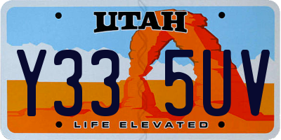 UT license plate Y335UV