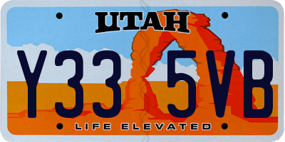 UT license plate Y335VB