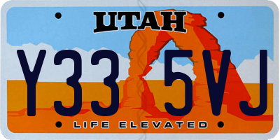 UT license plate Y335VJ