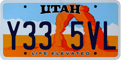 UT license plate Y335VL