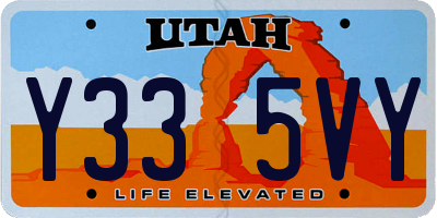 UT license plate Y335VY