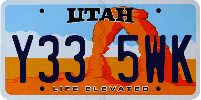 UT license plate Y335WK