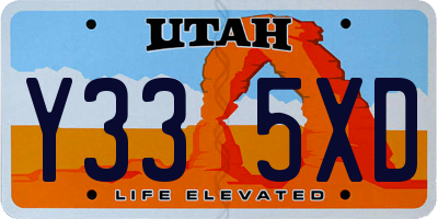 UT license plate Y335XD