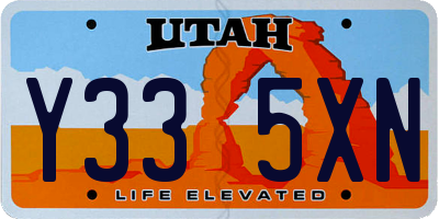 UT license plate Y335XN