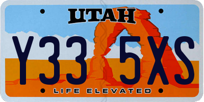 UT license plate Y335XS