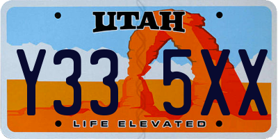 UT license plate Y335XX