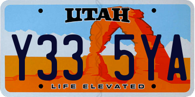 UT license plate Y335YA