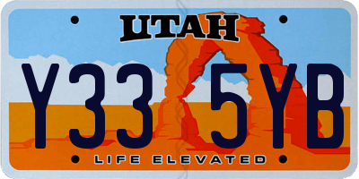 UT license plate Y335YB