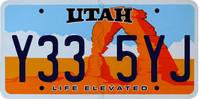 UT license plate Y335YJ