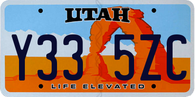 UT license plate Y335ZC