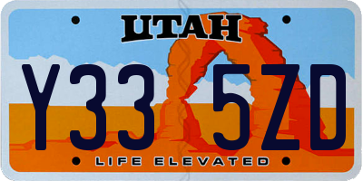 UT license plate Y335ZD
