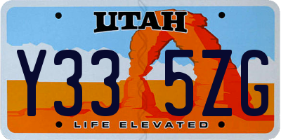 UT license plate Y335ZG