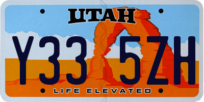 UT license plate Y335ZH