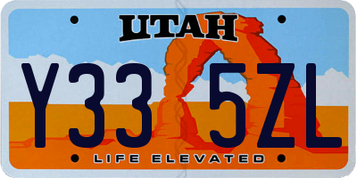 UT license plate Y335ZL
