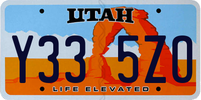 UT license plate Y335ZO