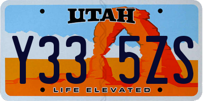 UT license plate Y335ZS