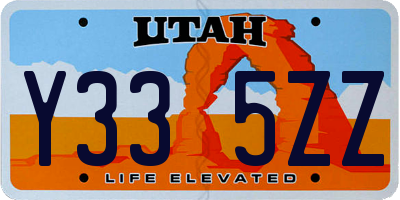 UT license plate Y335ZZ