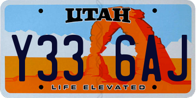 UT license plate Y336AJ
