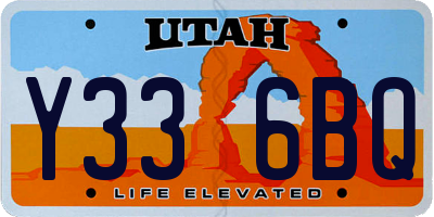 UT license plate Y336BQ