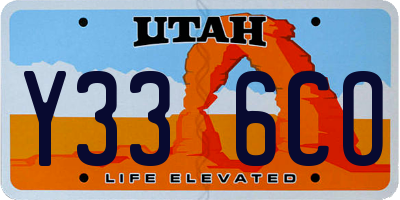 UT license plate Y336CO