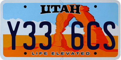 UT license plate Y336CS