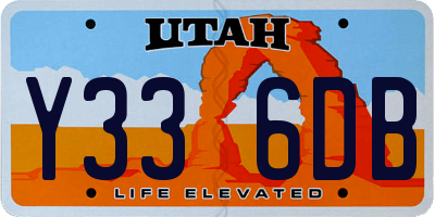 UT license plate Y336DB