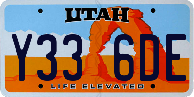 UT license plate Y336DE
