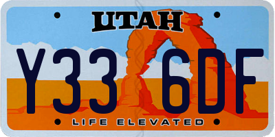 UT license plate Y336DF