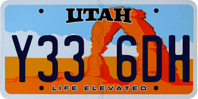 UT license plate Y336DH