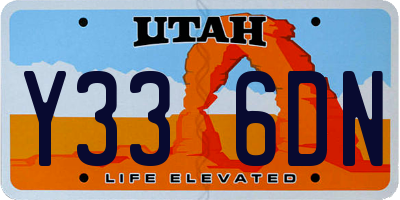 UT license plate Y336DN