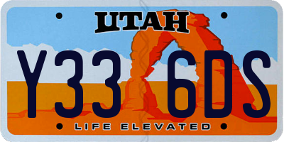 UT license plate Y336DS