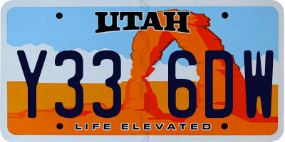UT license plate Y336DW
